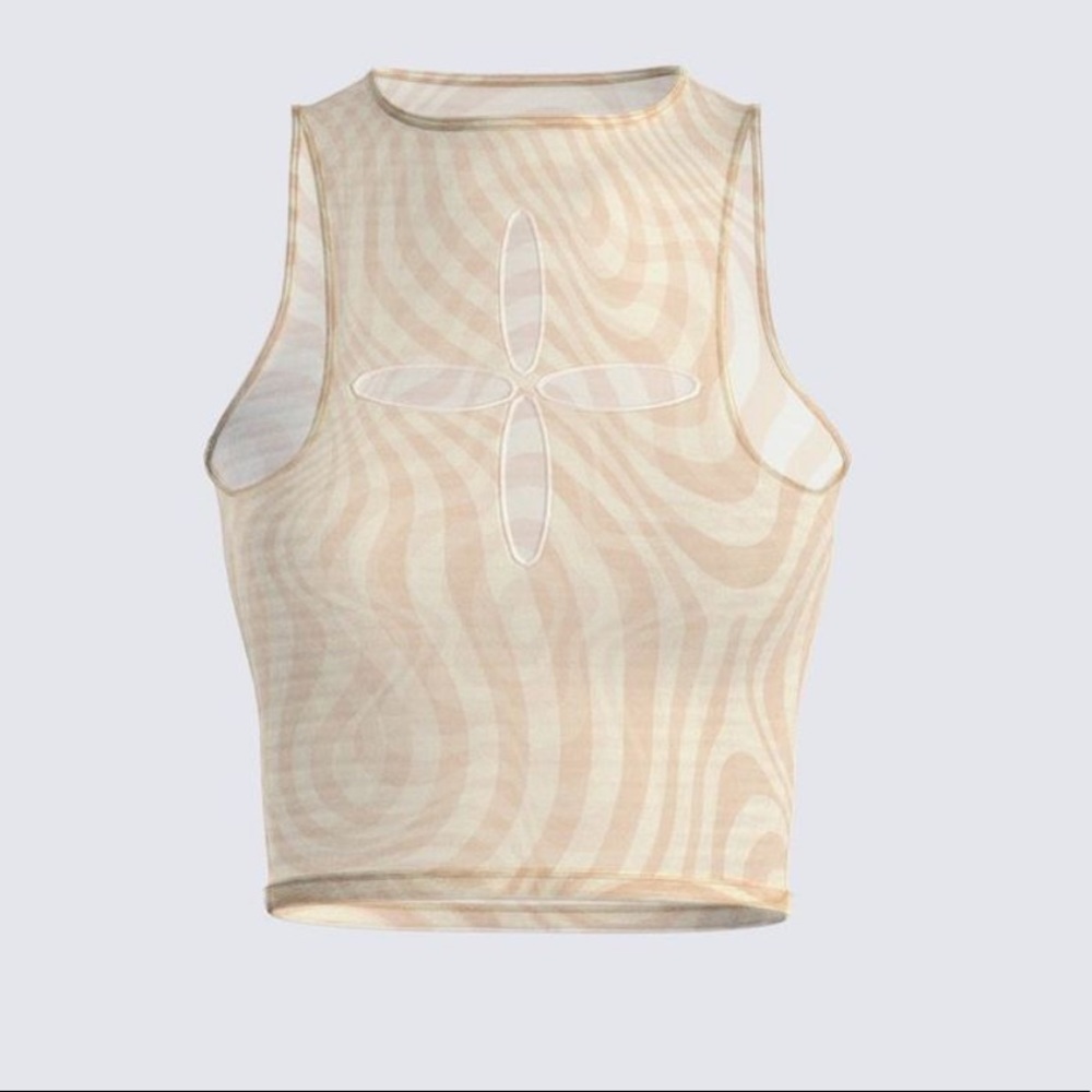 sheer cutout top